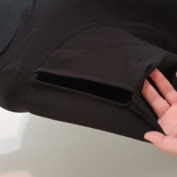 Terra & Sky Short Sleeve with holes on sleeves Dress 14W Black - Picture 2 of 3